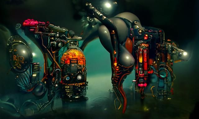 Steampunk Spaceship Illustration in 8K Resolution