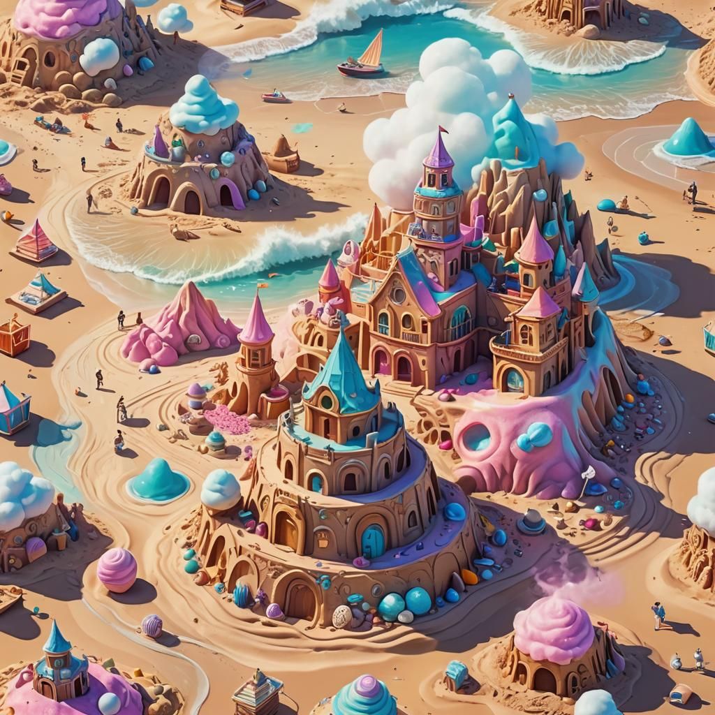 Mr. Bean's Beach Day: A Holographic Digital Art