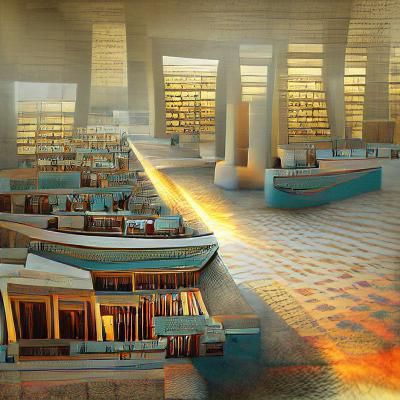 Library of Alexandria: Digital Illustration with Volumetric ...