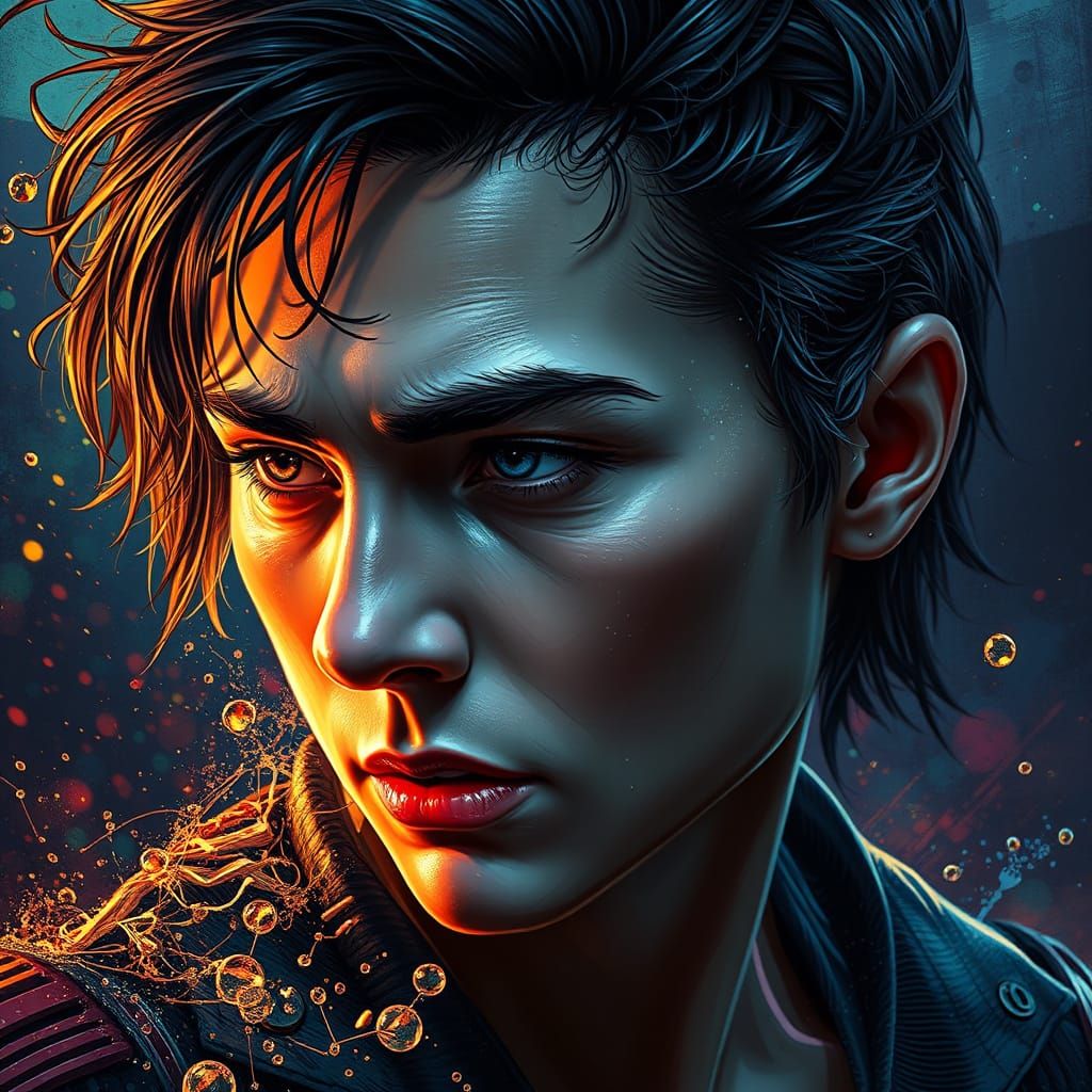 Hyperrealistic AI Portrait with Dramatic Lighting