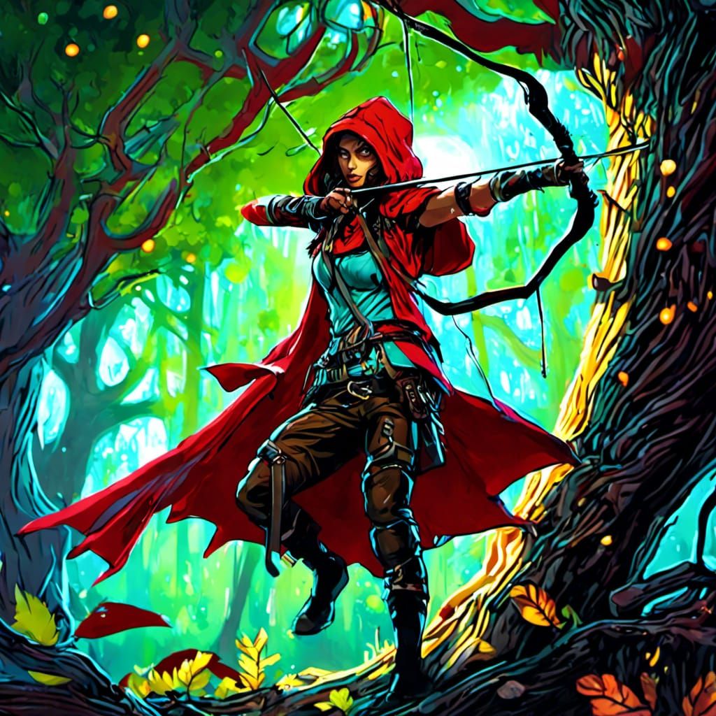 Hyperrealistic Neon Ranger in Splash Art Style