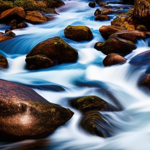 Flowing Rapids in Professional Photography Style
