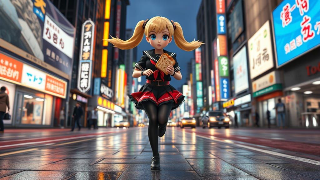 Surreal Tokyo Sprinter Embodies Neon Dreams