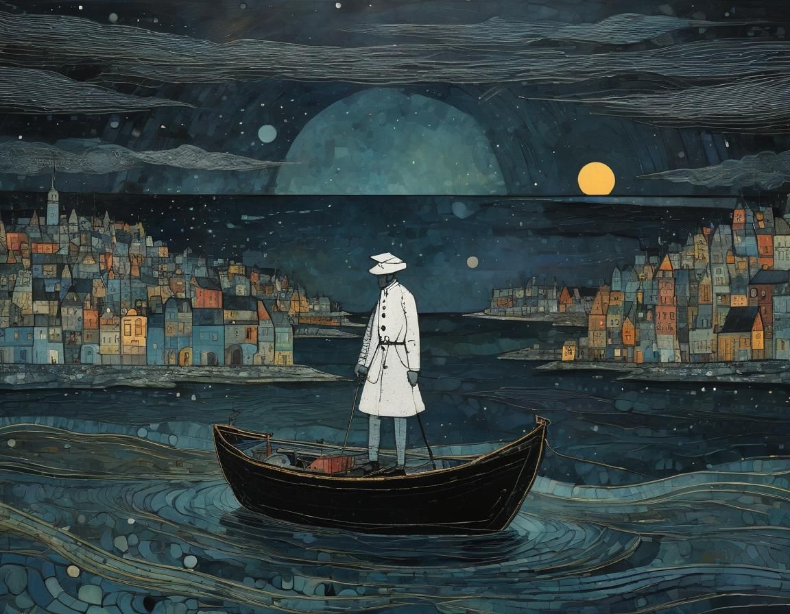 The Lonely Sailor: Abstract Impressionist Seascape