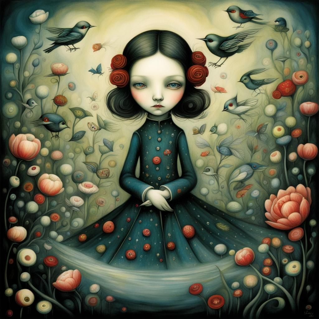 Dreamlike Portrait in Illustration Style