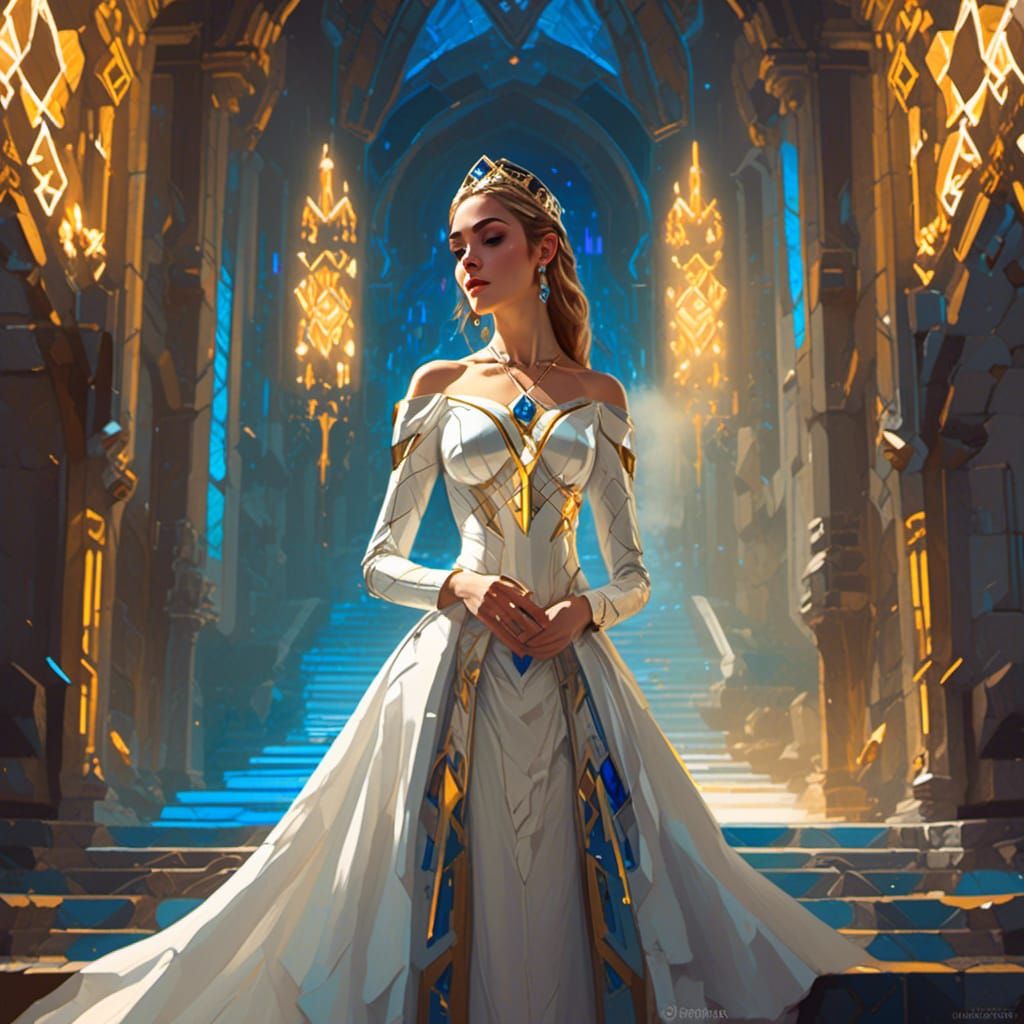 Princess Zelda Portrait in Hyrule Castle Hallway