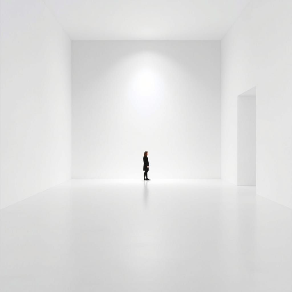 Sleek Modern Figure in Empty Space
