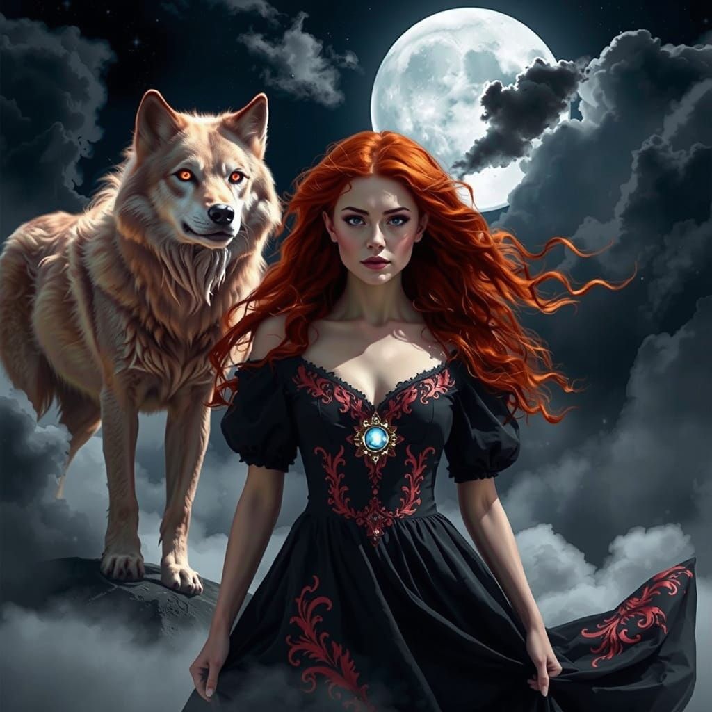 Fiery Goddess of the Moonlit Realm