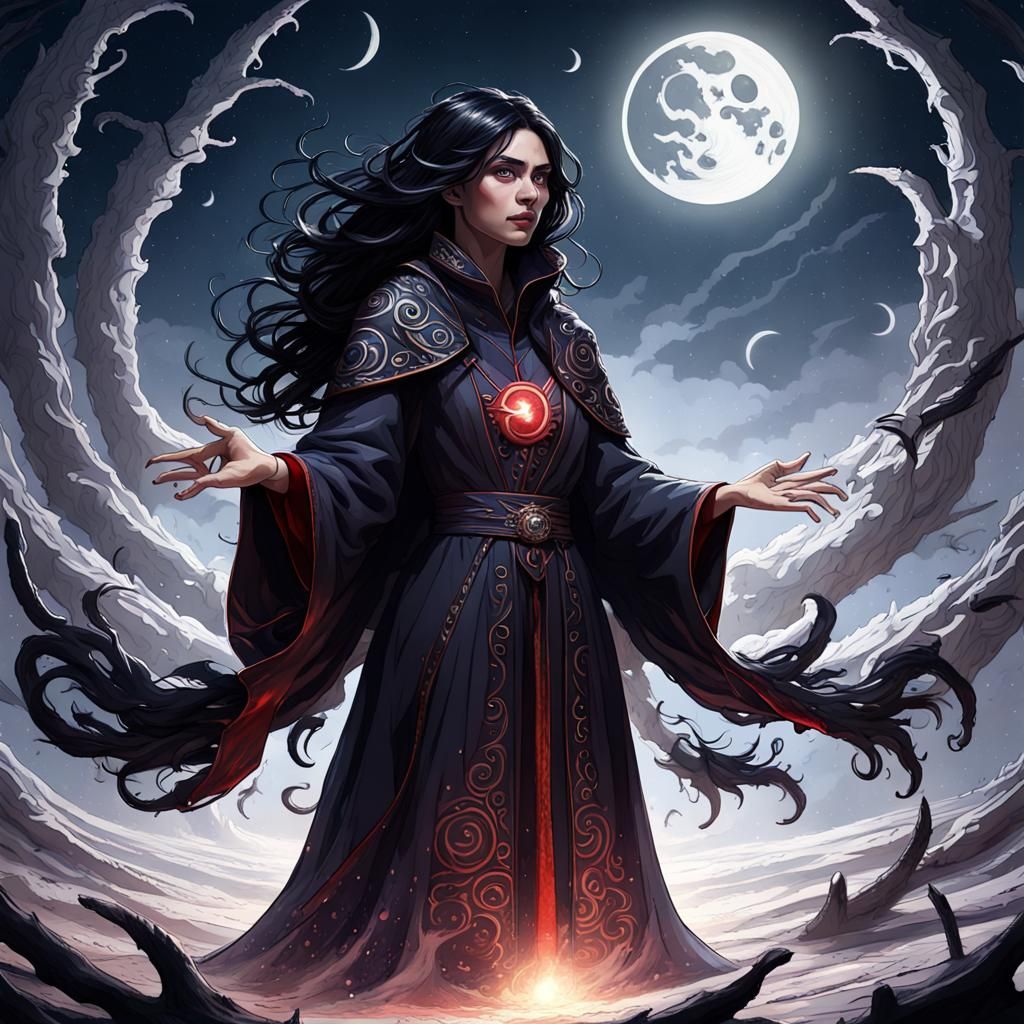 Star Summoner in Galaxy Robe with Moon