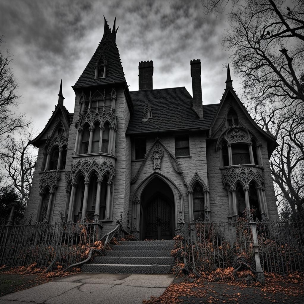 Haunted Gothic House with Wicked Energy