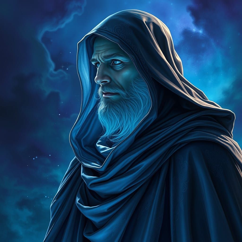 Mysterious Sandman Figure Emerges from Dreamlike Depths