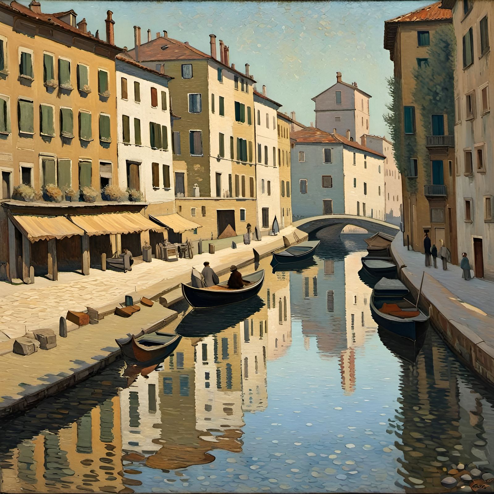 Reflections in an Italian canal