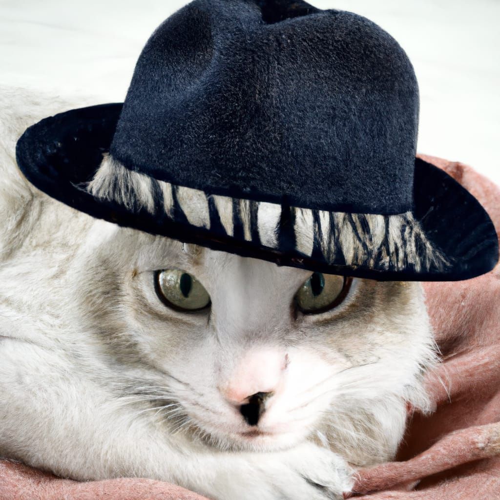 Cat Wearing a Hat