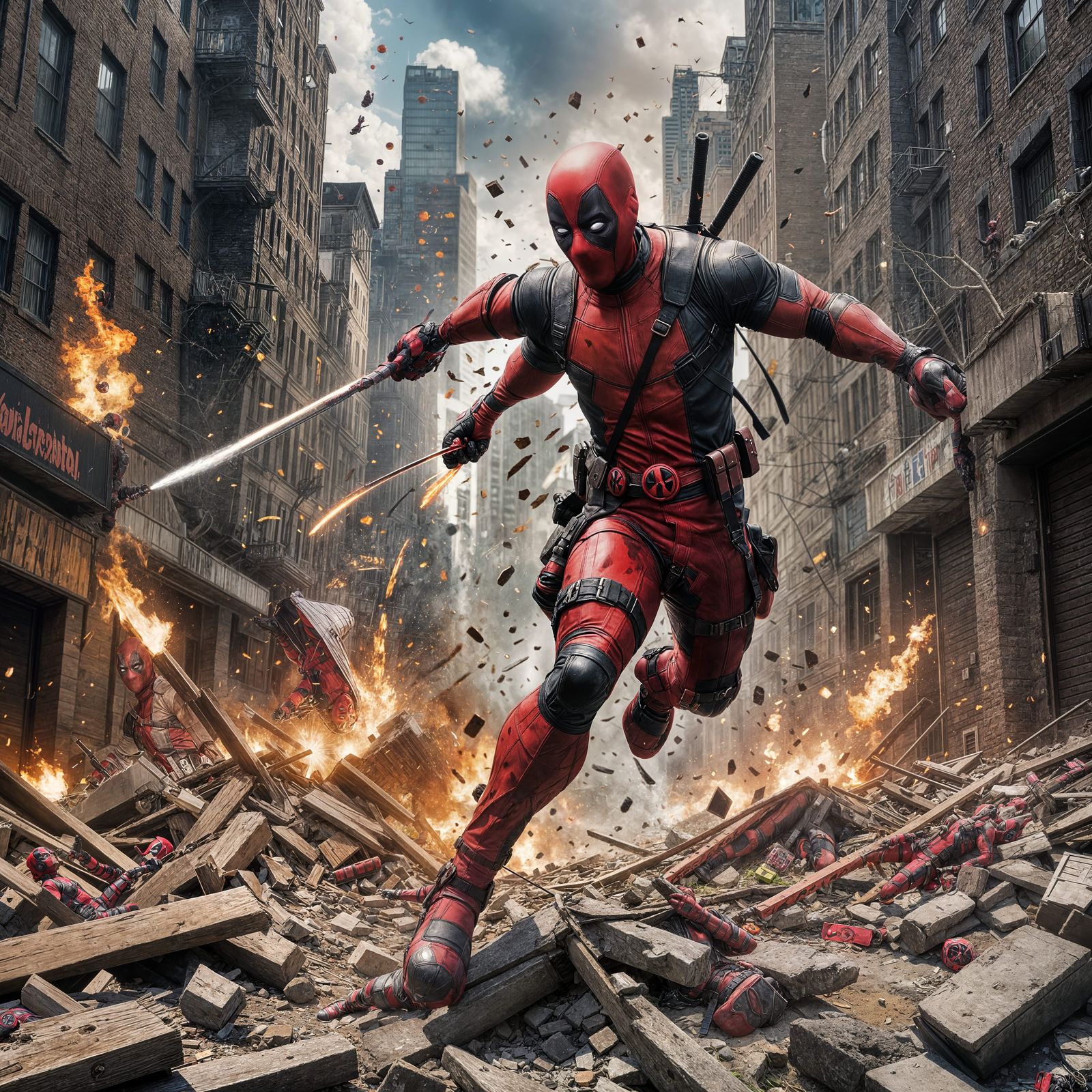 Colorful Deadpool Illustration