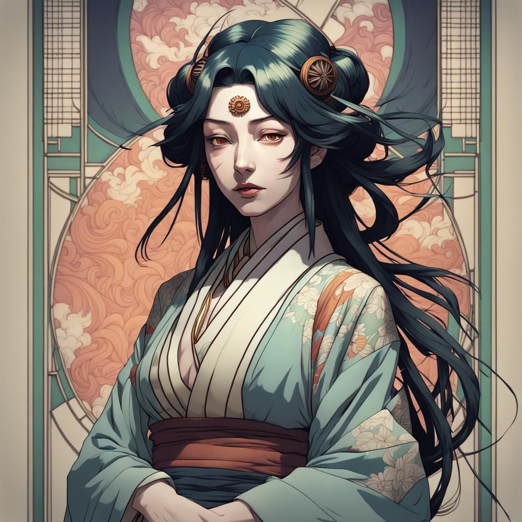 Tomoe Gozen Art Nouveau