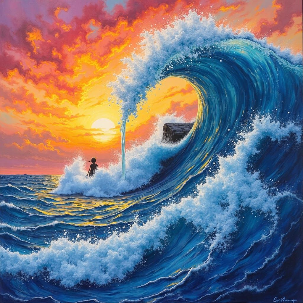 Vibrant Abstraction in Dynamic Pour Technique