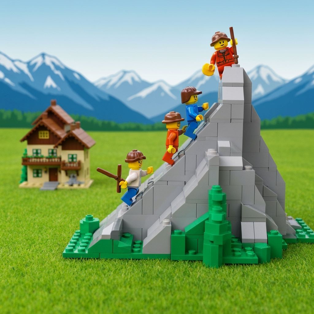 Lego Mountaineers Conquer the Lego Alps