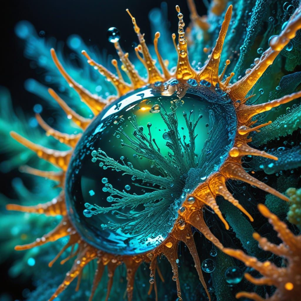 Microscopic Cell Division in a Drop of Water