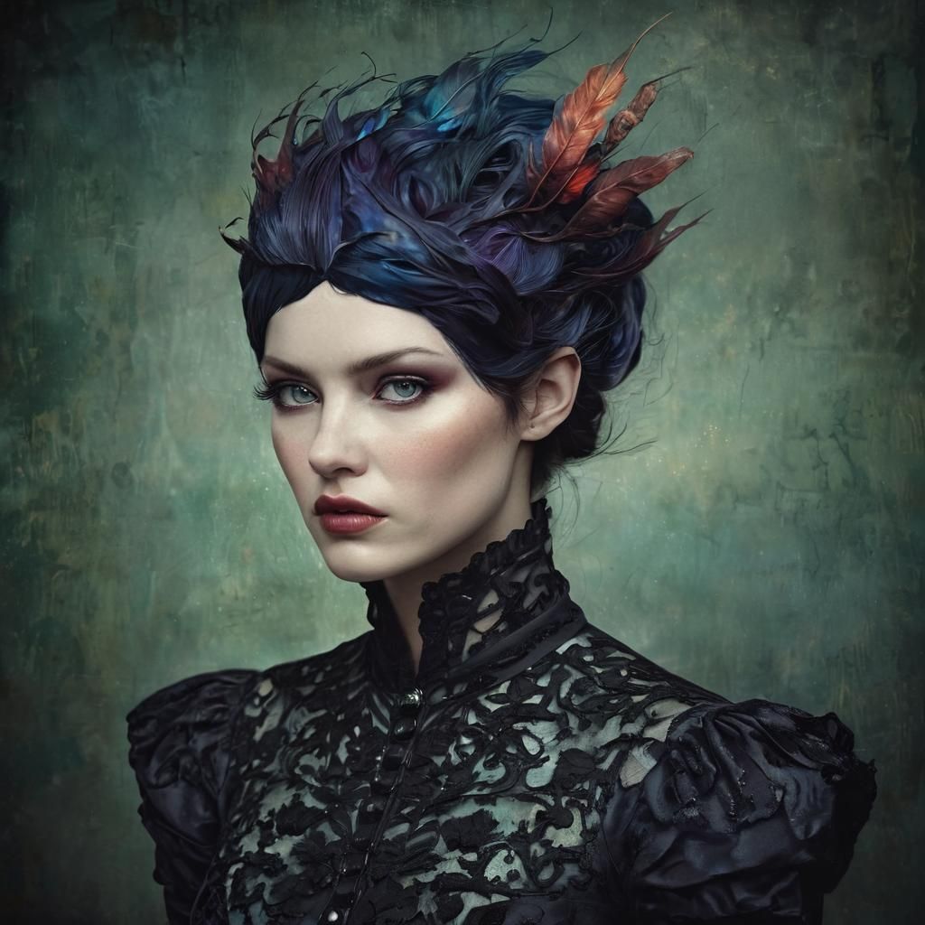 Furious Niflheim Banshee in Alcohol Ink Style