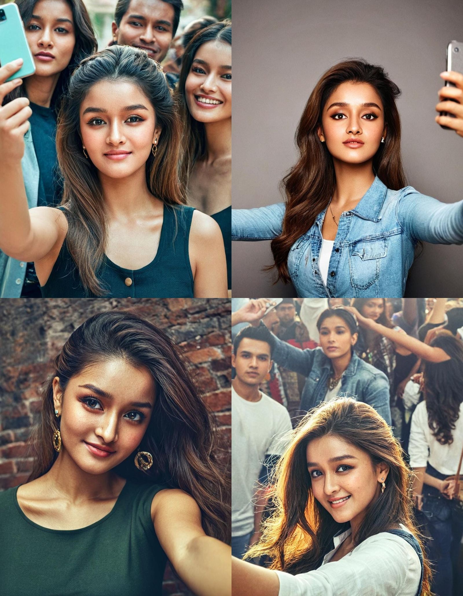 Selfie Portrait of a Beautiful Young Woman