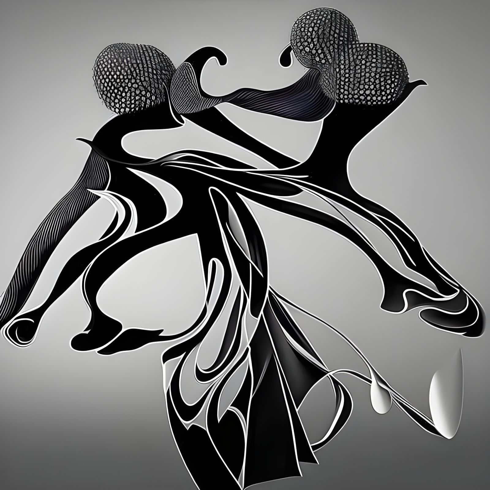 Abstract Folk Singers in Dreamy Light, Hyperdetailed