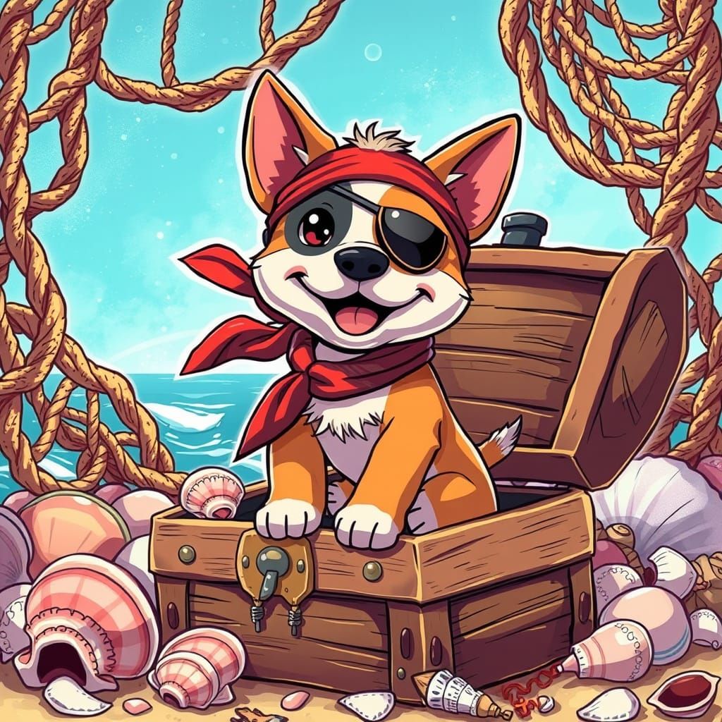 Swashbuckling Canine Treasure Hunter