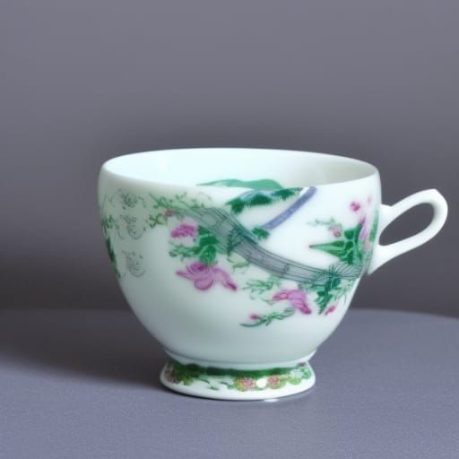Matterhorn Mountain in Porcelain Teacup