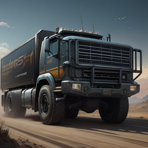 Intricate Truck Racing Concept Art in 8K