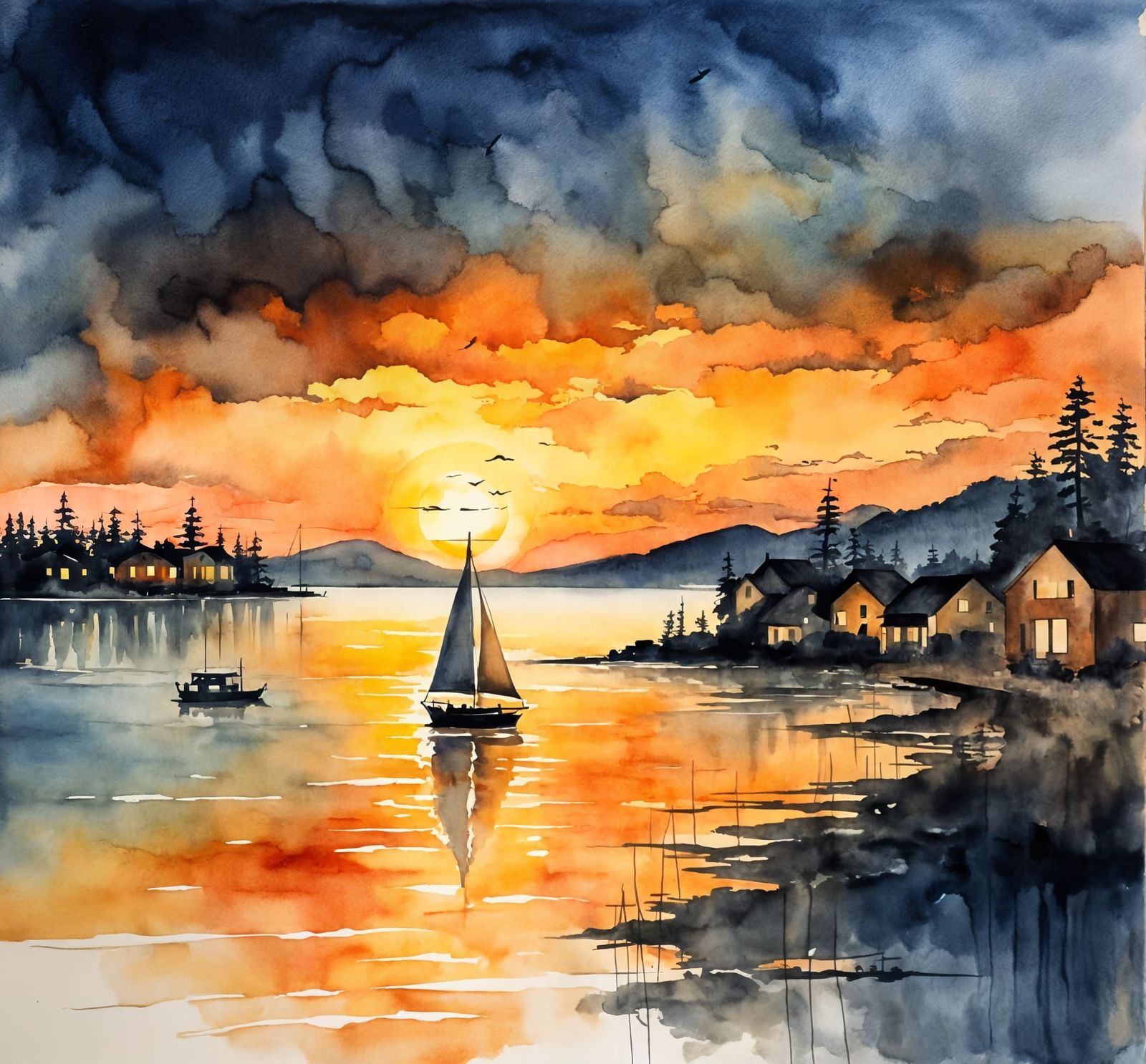 Sailors Journey to Warm Sunset Haven