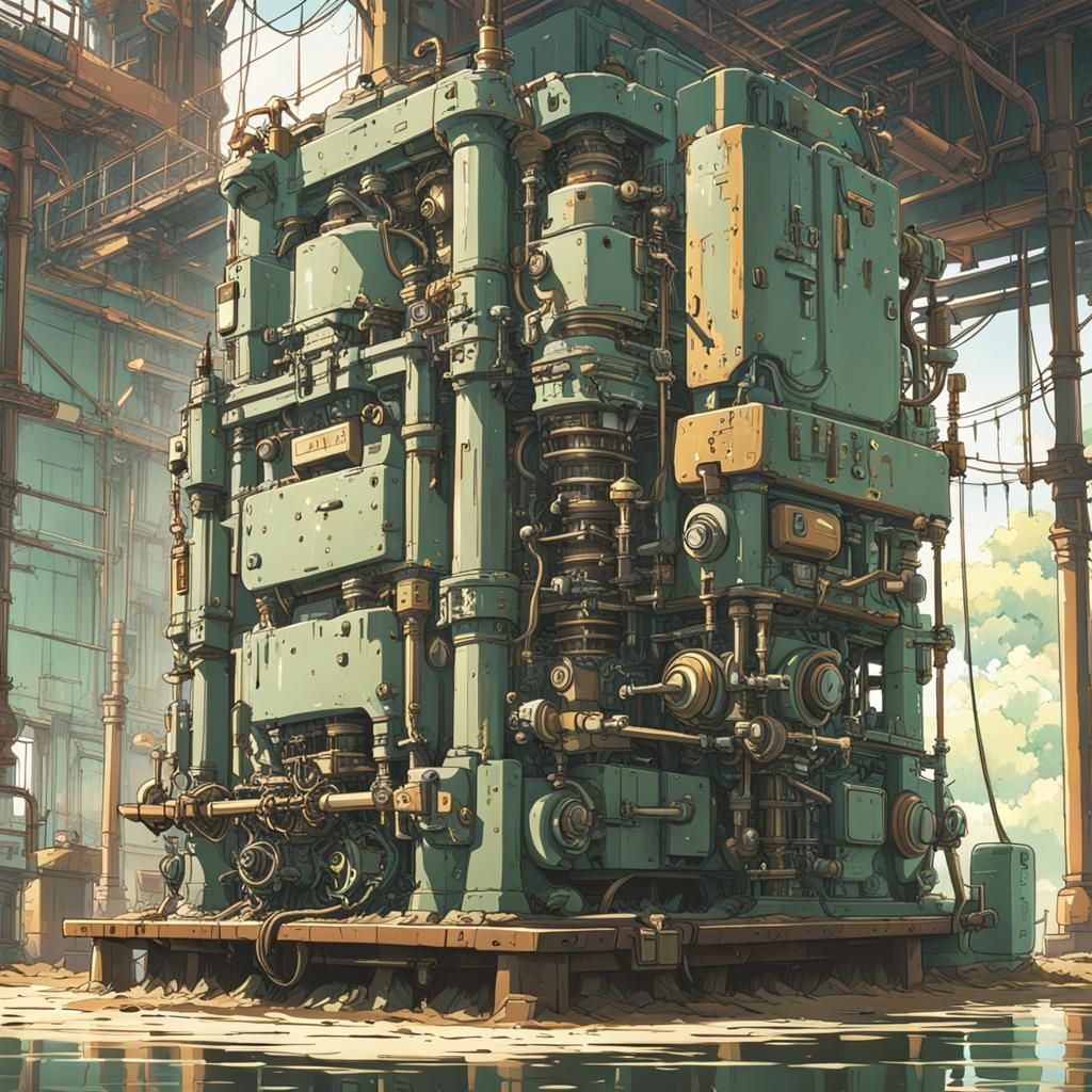 Drilling Machine in Anime Style
