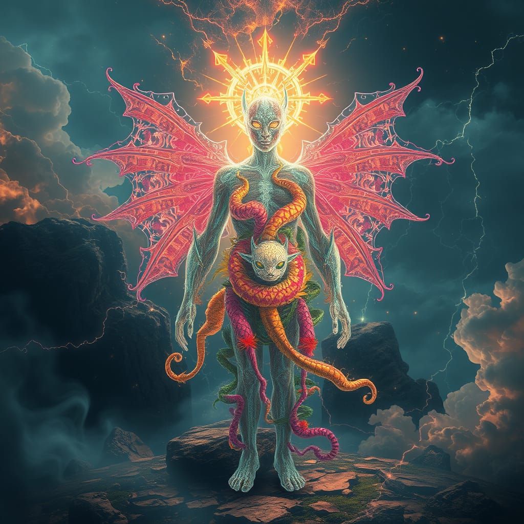 Ethereal Duality of a Mystical Light Code in Stormy Weather