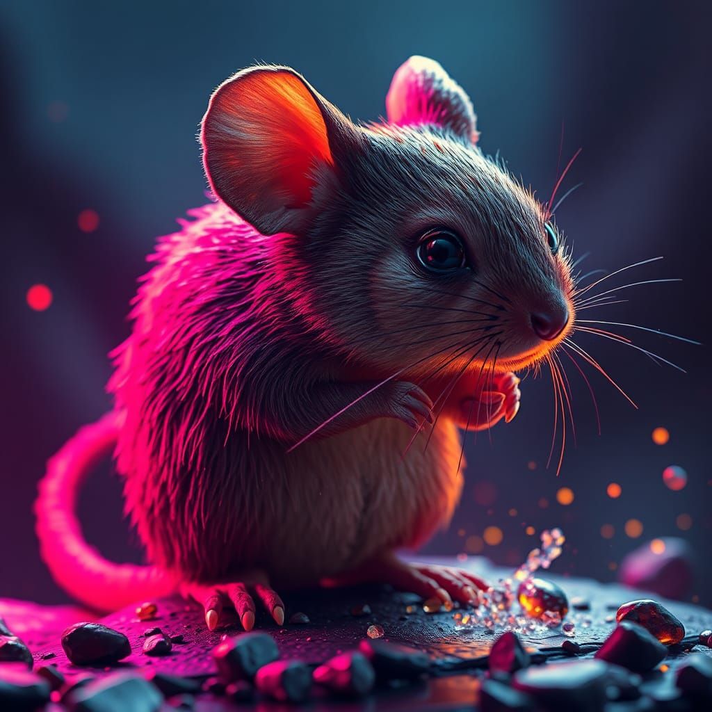 Twix Mouse Hybrid in Dark Fantasy Style