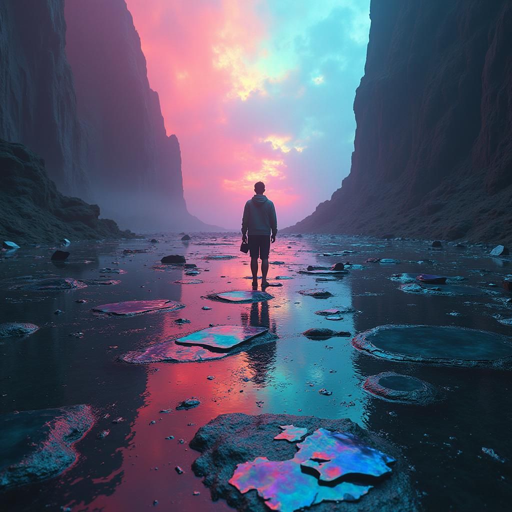 Shattered Dreamscape: A Cyberpunk Vision of Fragmented Memor...