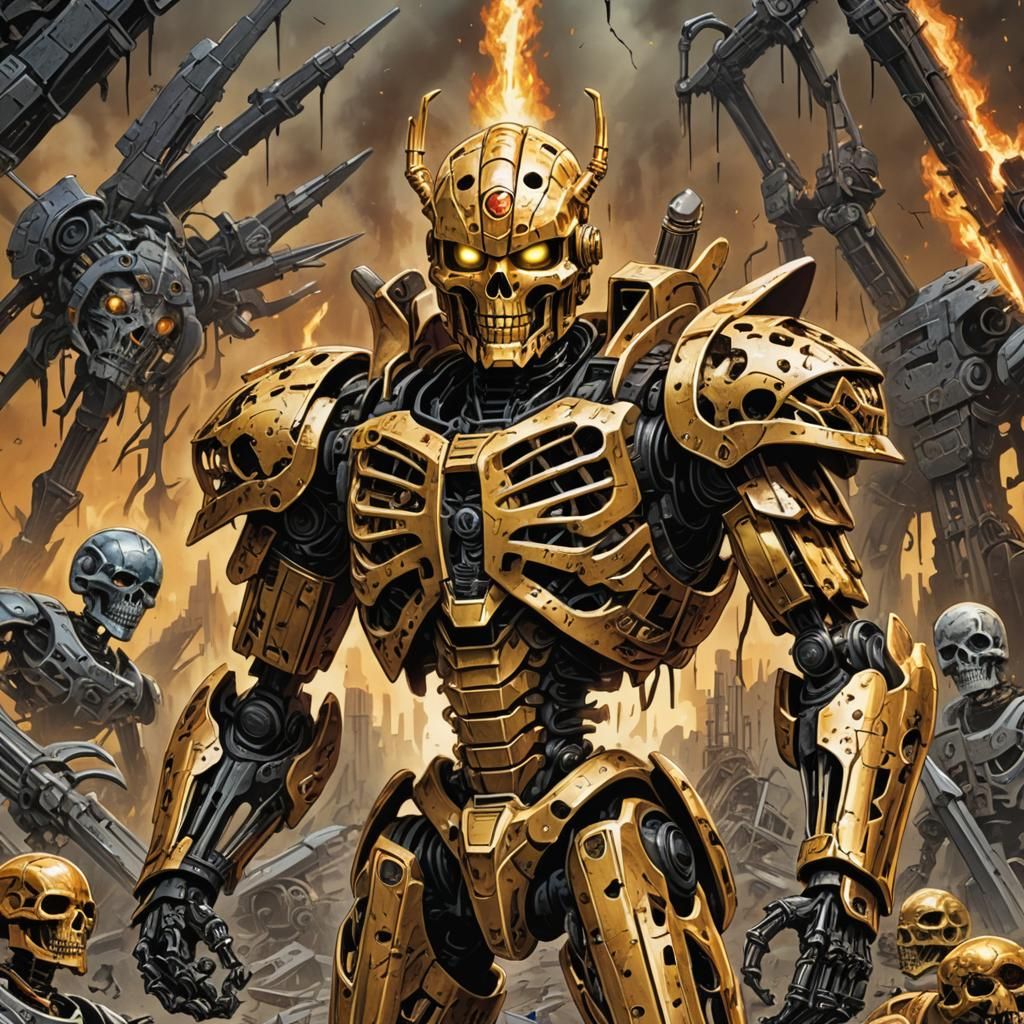 Damaged Golden Bionicle Skeleton Comic Book Cover