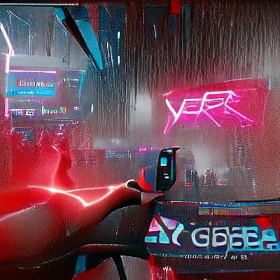 VR Gaming in Cyberpunk Neon Scene