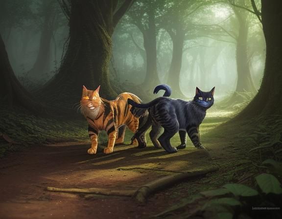 Warrior Cats of Thunderclan in Ancient Forest
