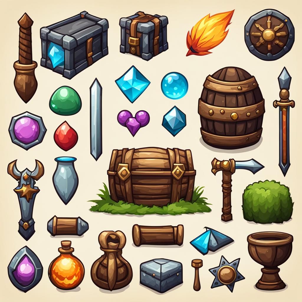 Variety of RPG Game Item Icons