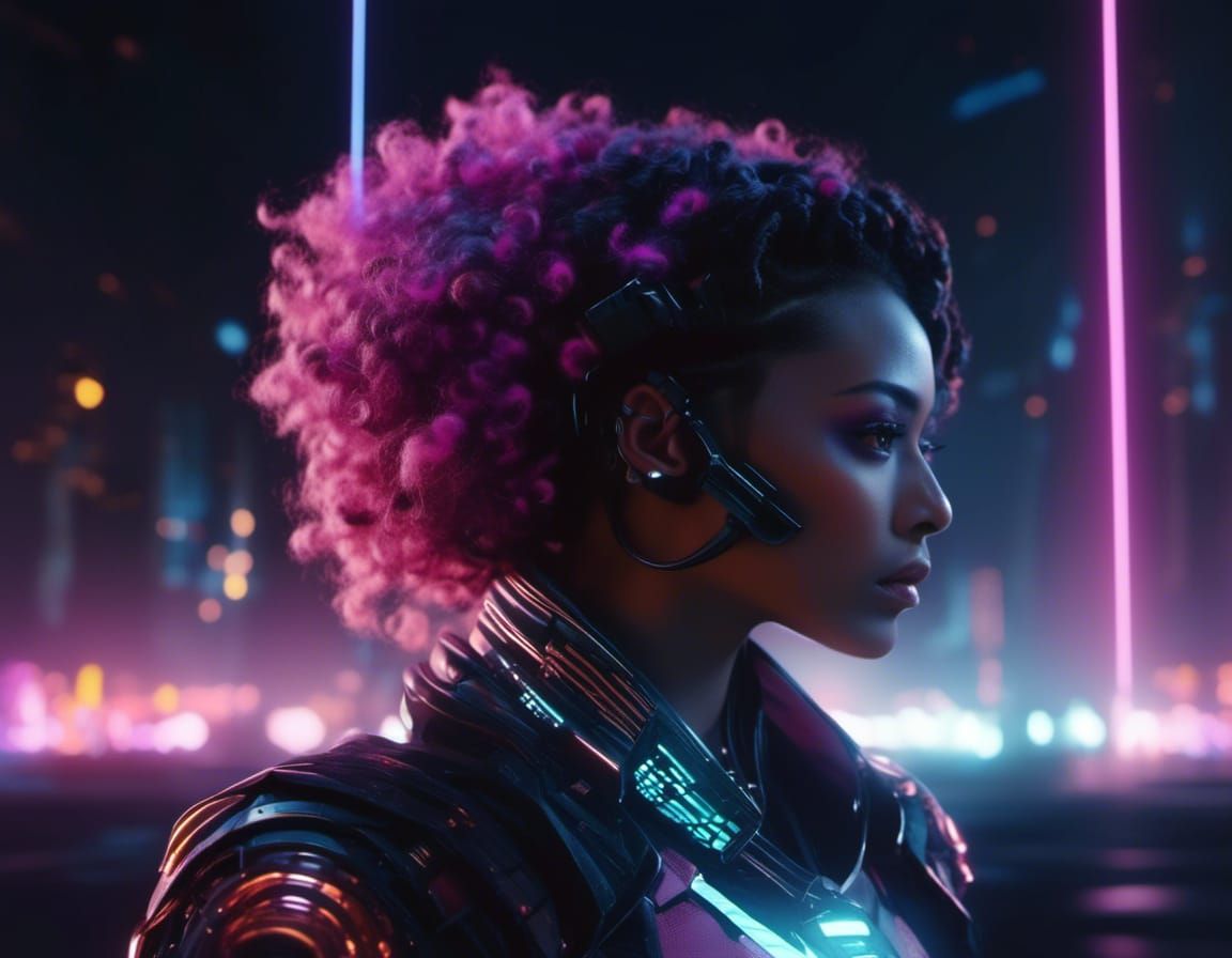 Synthwave Portrait in 8k Resolution