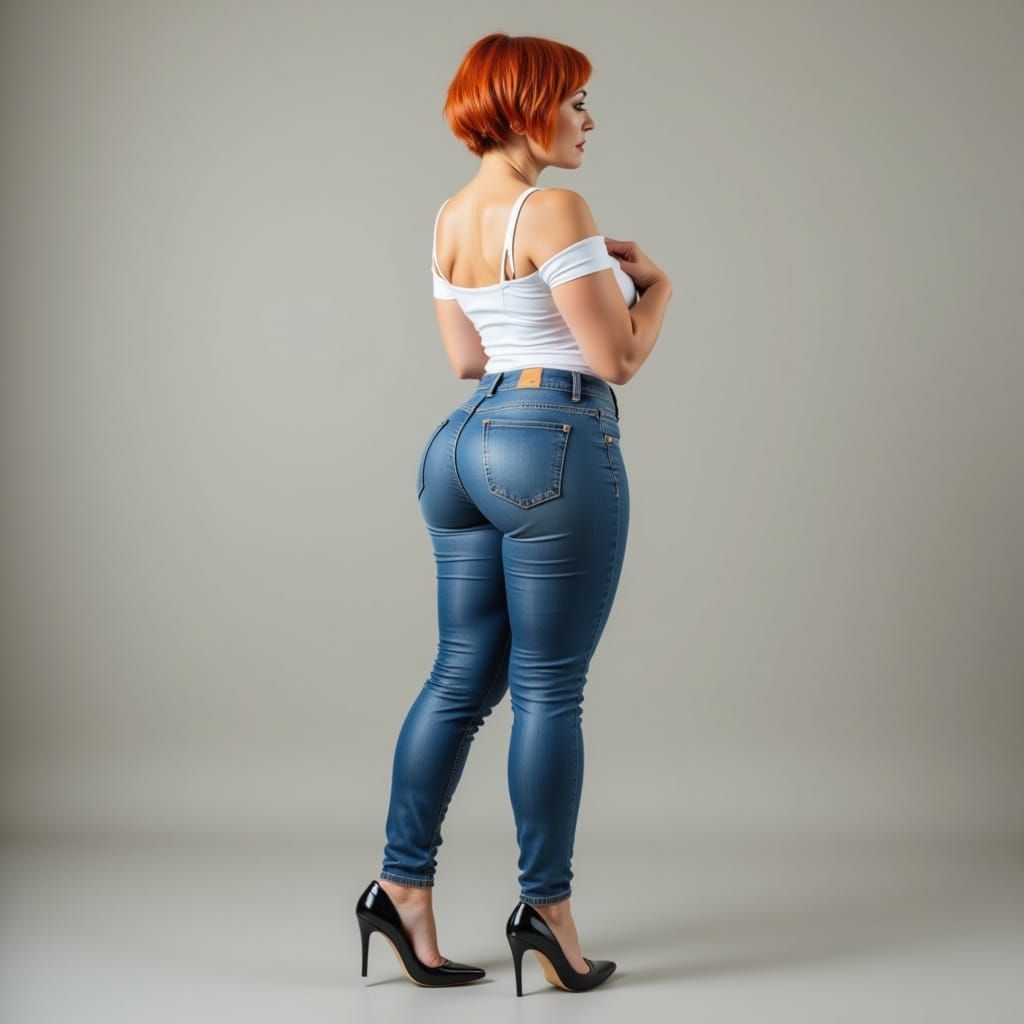 Sultry Redhead Exposes Her Voluptuous Figure