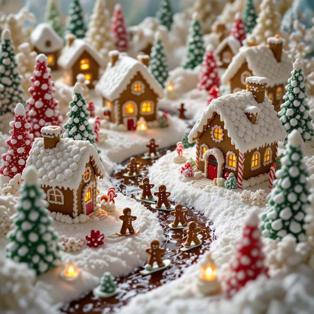 Gingerbread Village in Sugar Snow Valley: Whimsical Fairy-Ta...