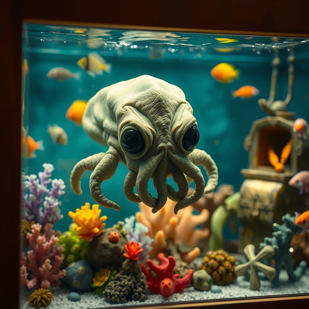 Cthulhu in a Cozy Aquarium