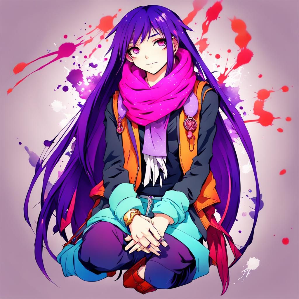 Anime Dragon Girl Portrait in Studio Trigger Style