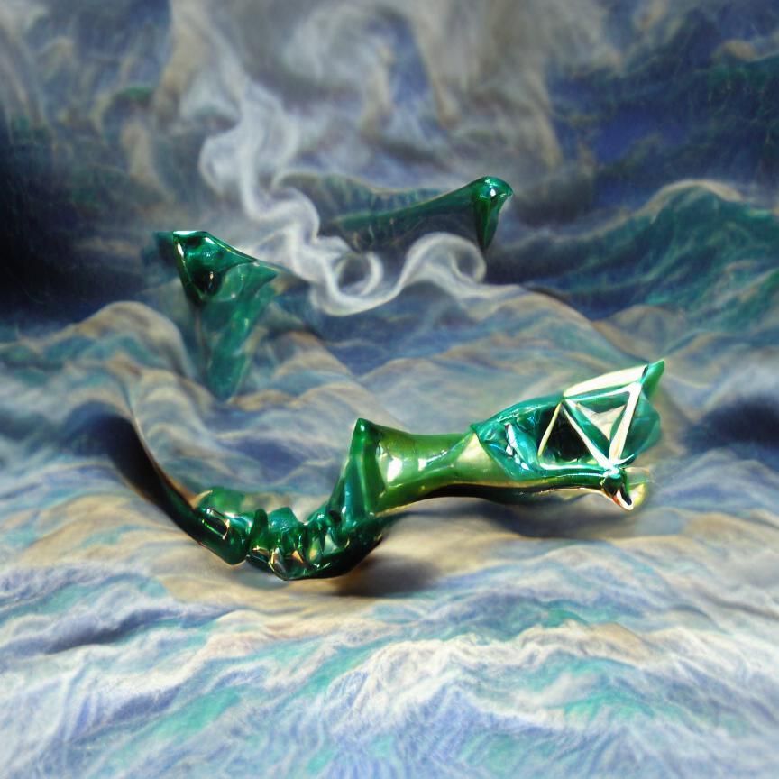 Emerald Sea Serpent: Triangular Pipe Design