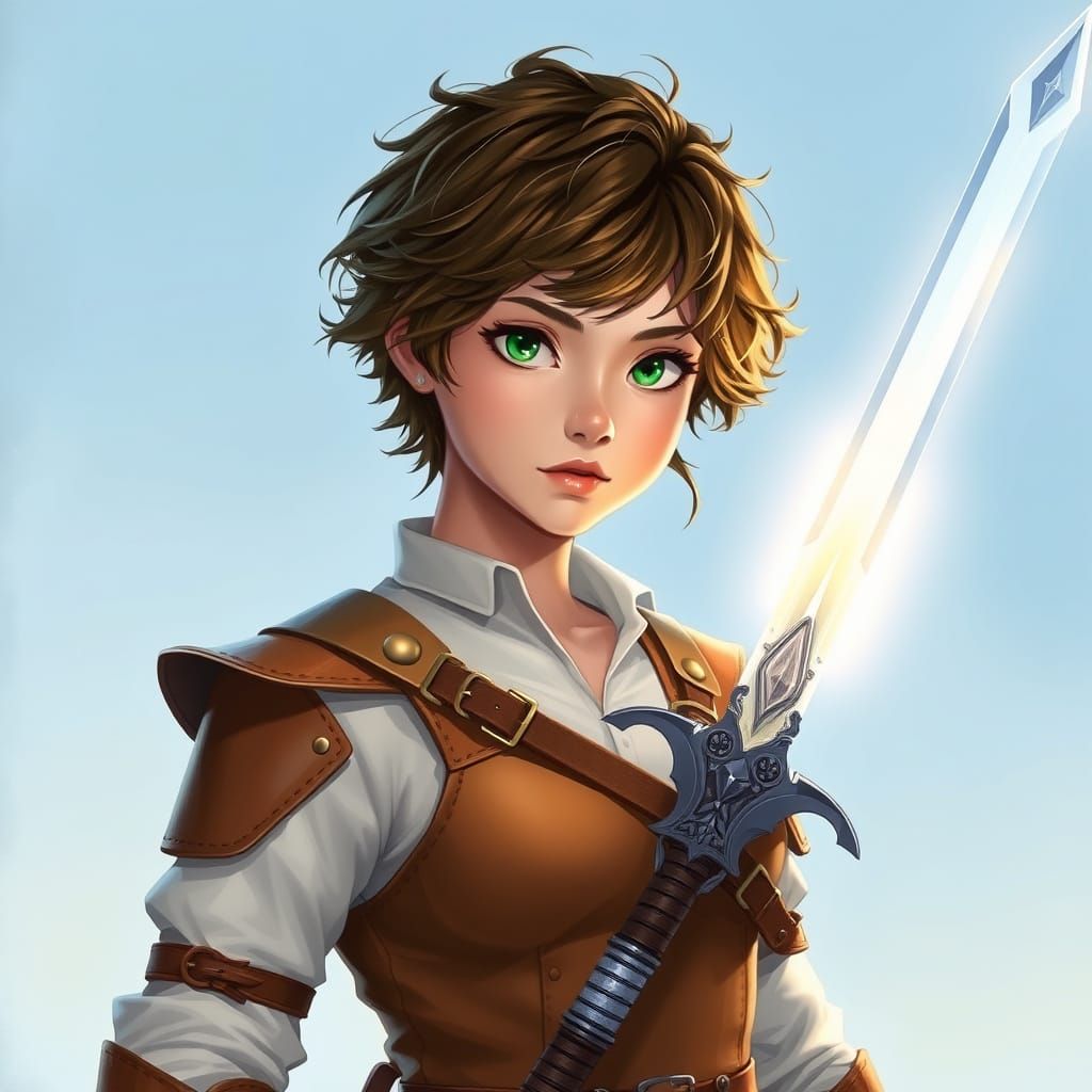 Ethereal Warrior in Vibrant Armor