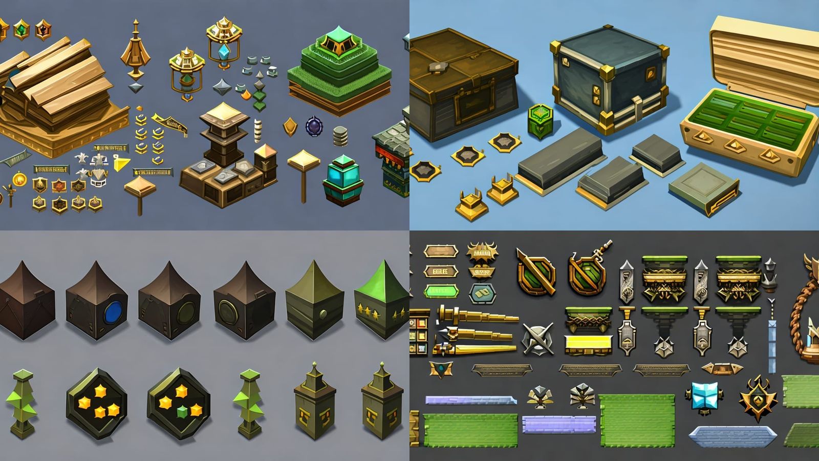 Adventure Game Inventory Items Concept Art in 8K