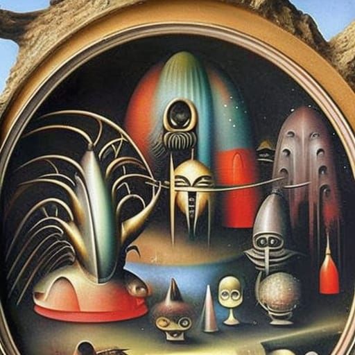 Bizarre Alien World Inspired by Surrealist Art