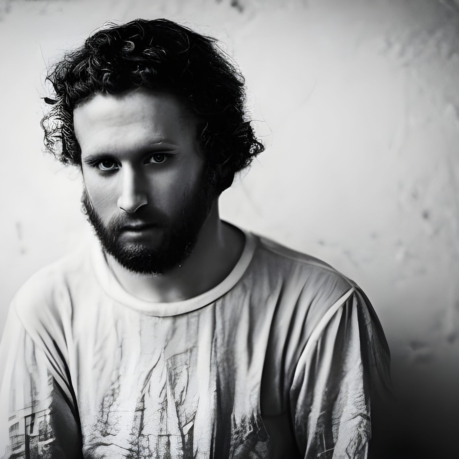 Beautiful Face in Rembrandt Style with Bokeh