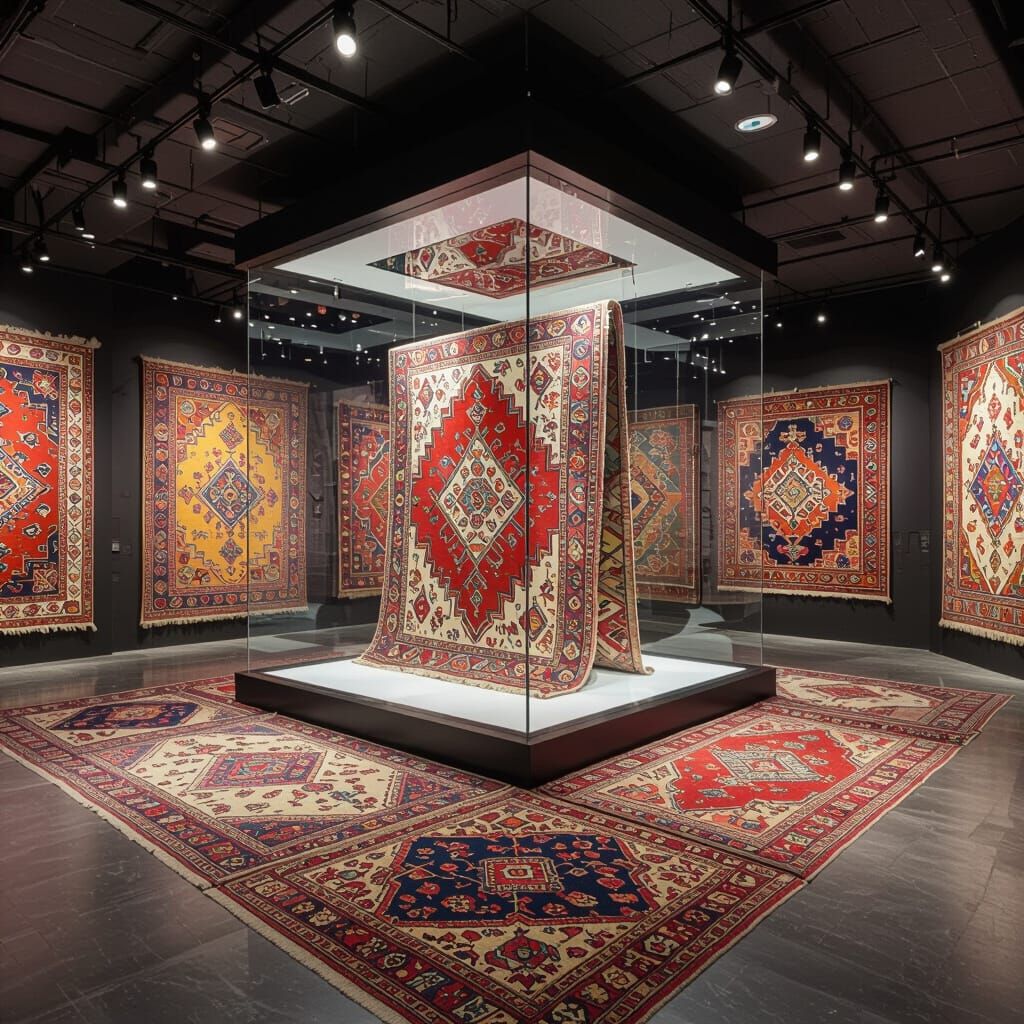 Futuristic Carpet Museum in Basement, Zaha Hadid Style