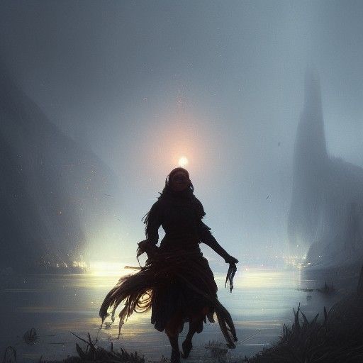 Dramatic Dark Fantasy Wild Goose Chase in 8K