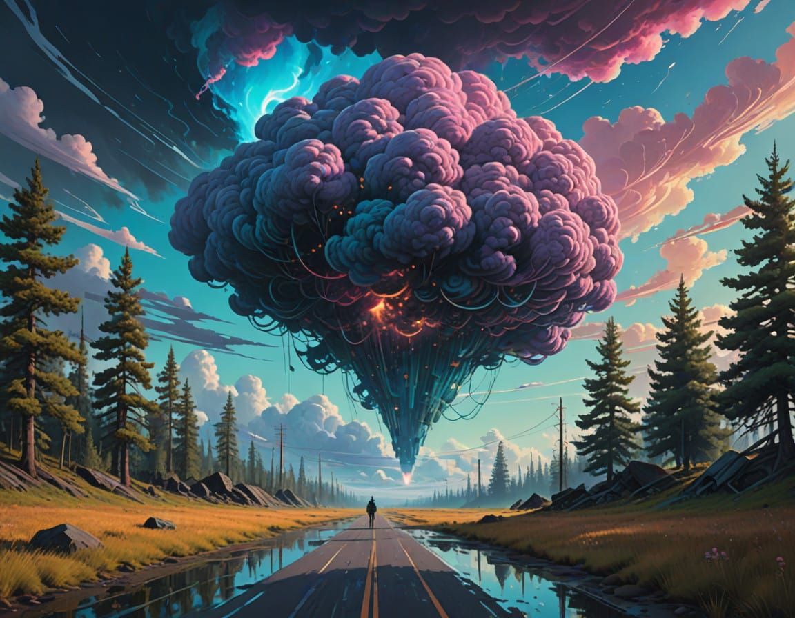 Ethereal Dreamscape in Shimmering Hues